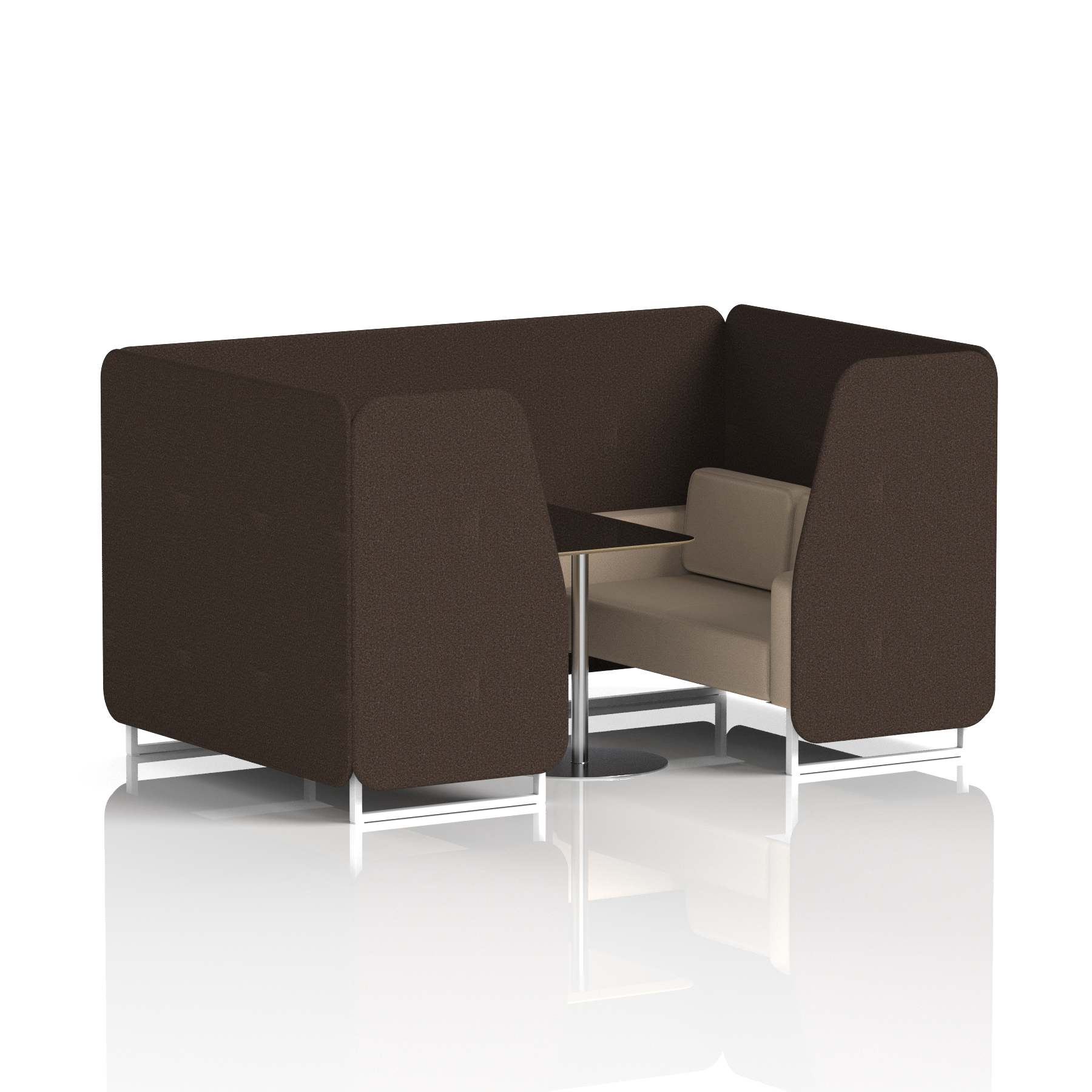 Brixworth Booth With Black Table In Two Tone