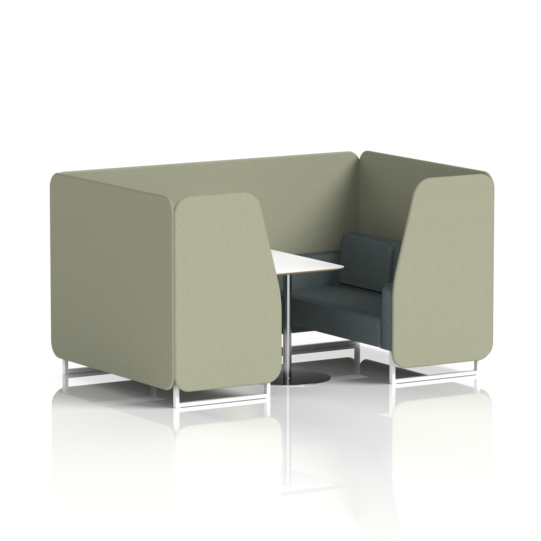 Brixworth Booth With White Table In Two Tone
