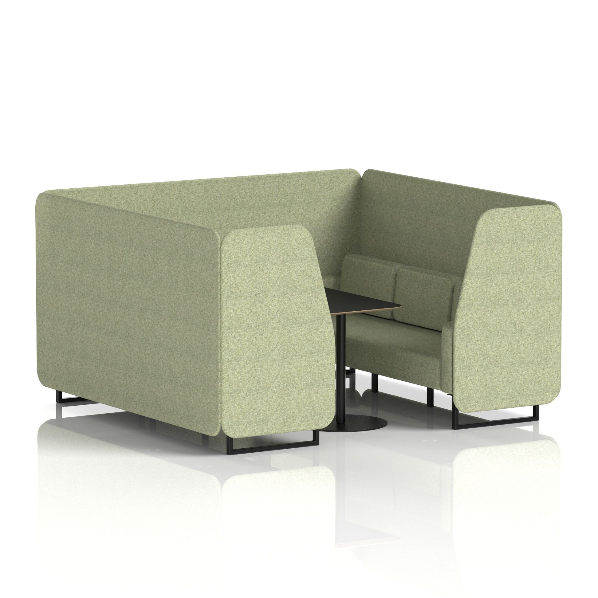 Brixworth Booth With Black Table In Single Tone
