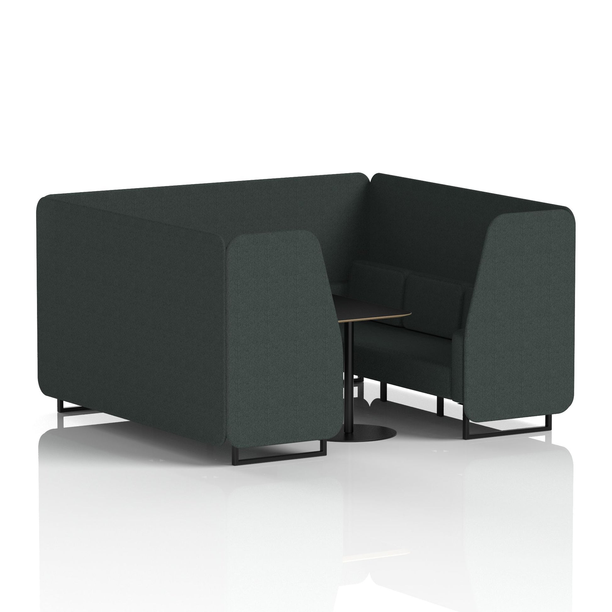 Brixworth Booth With Black Table In Single Tone