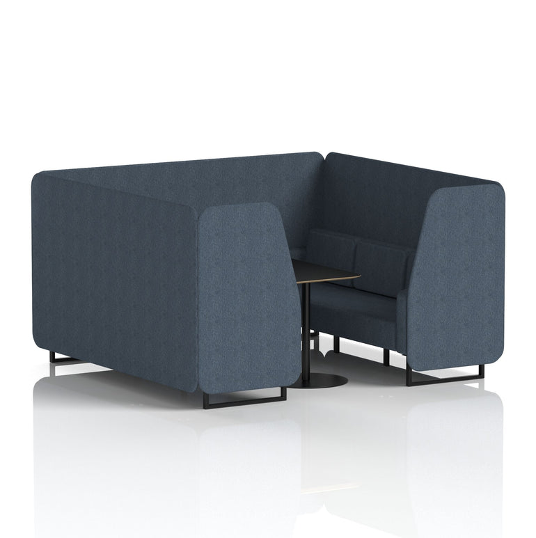 Brixworth Booth With Black Table In Single Tone
