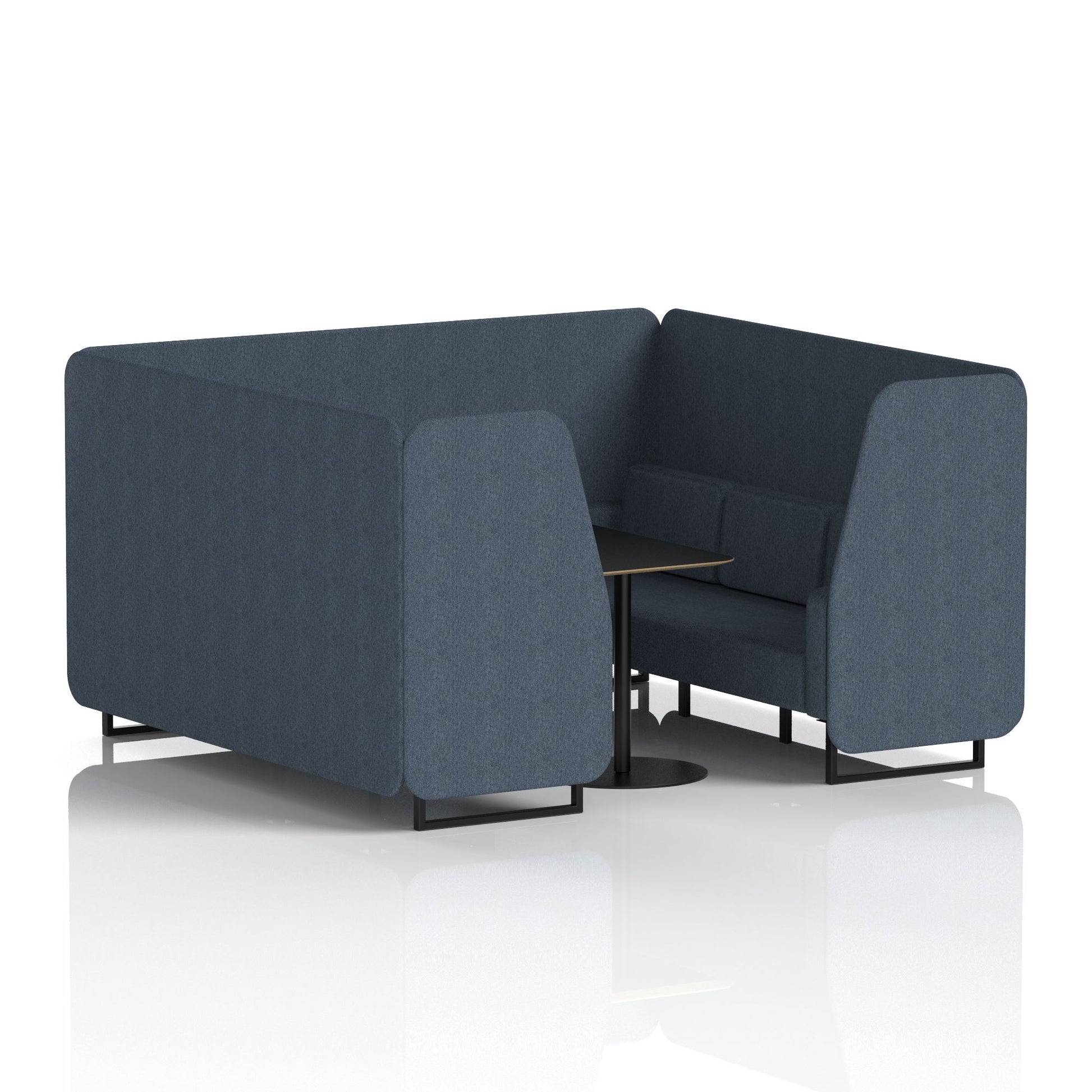 Brixworth Booth With Black Table In Single Tone