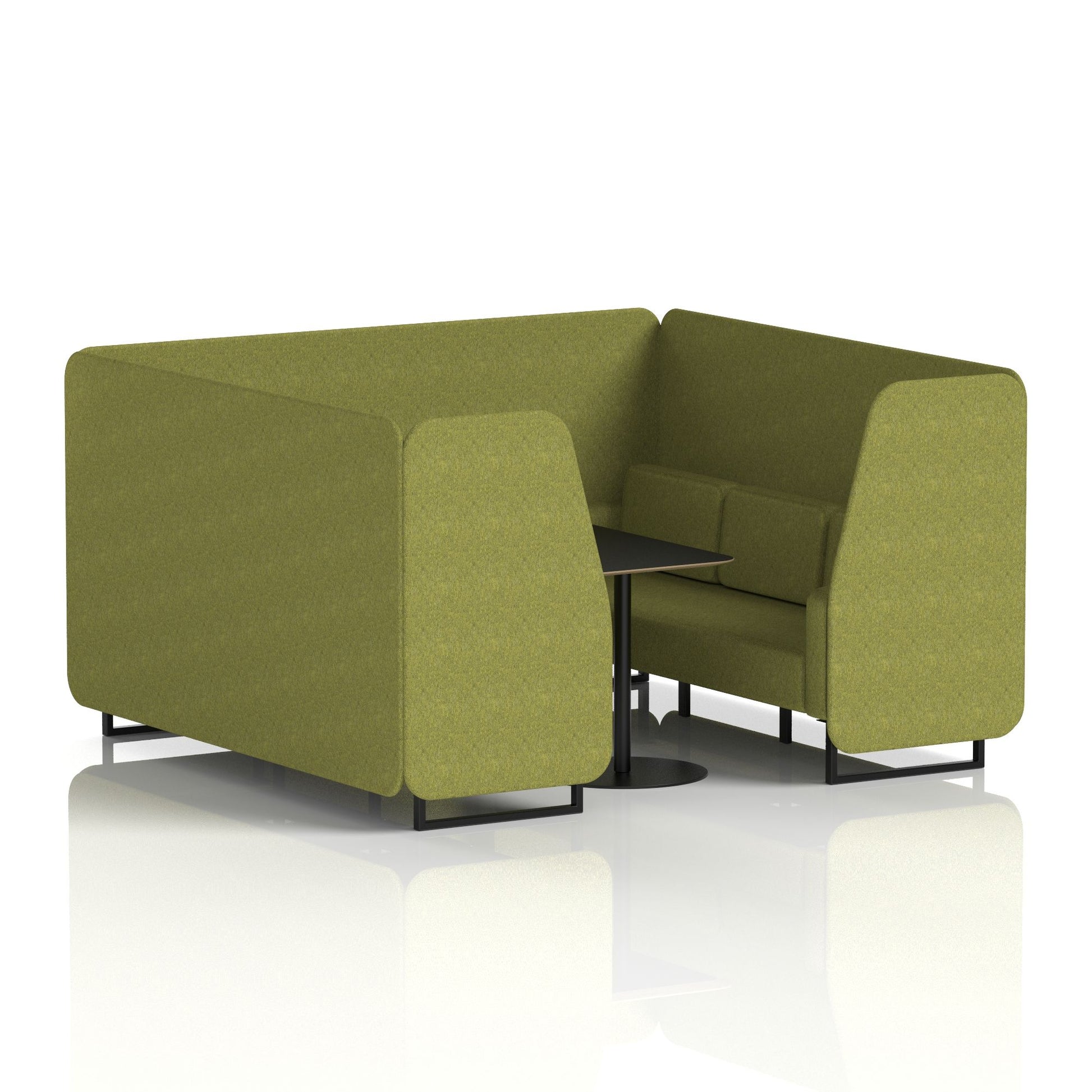 Brixworth Booth With Black Table In Single Tone
