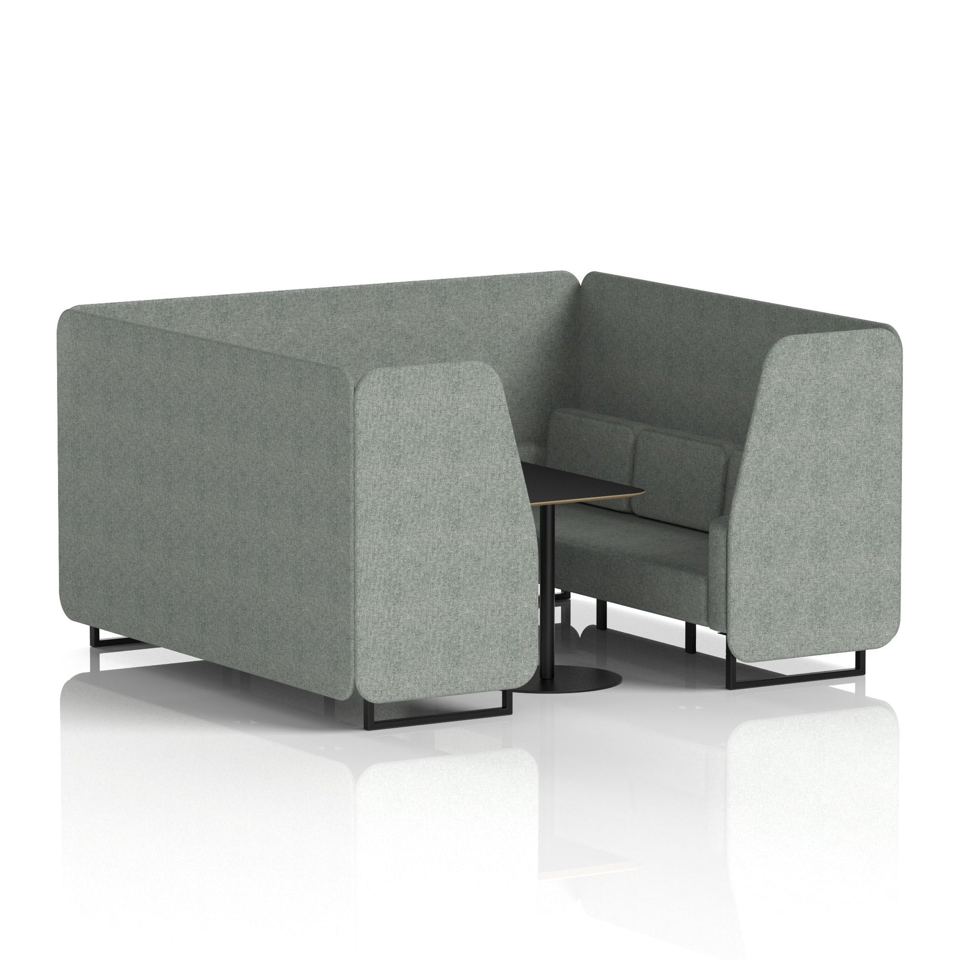 Brixworth Booth With Black Table In Single Tone