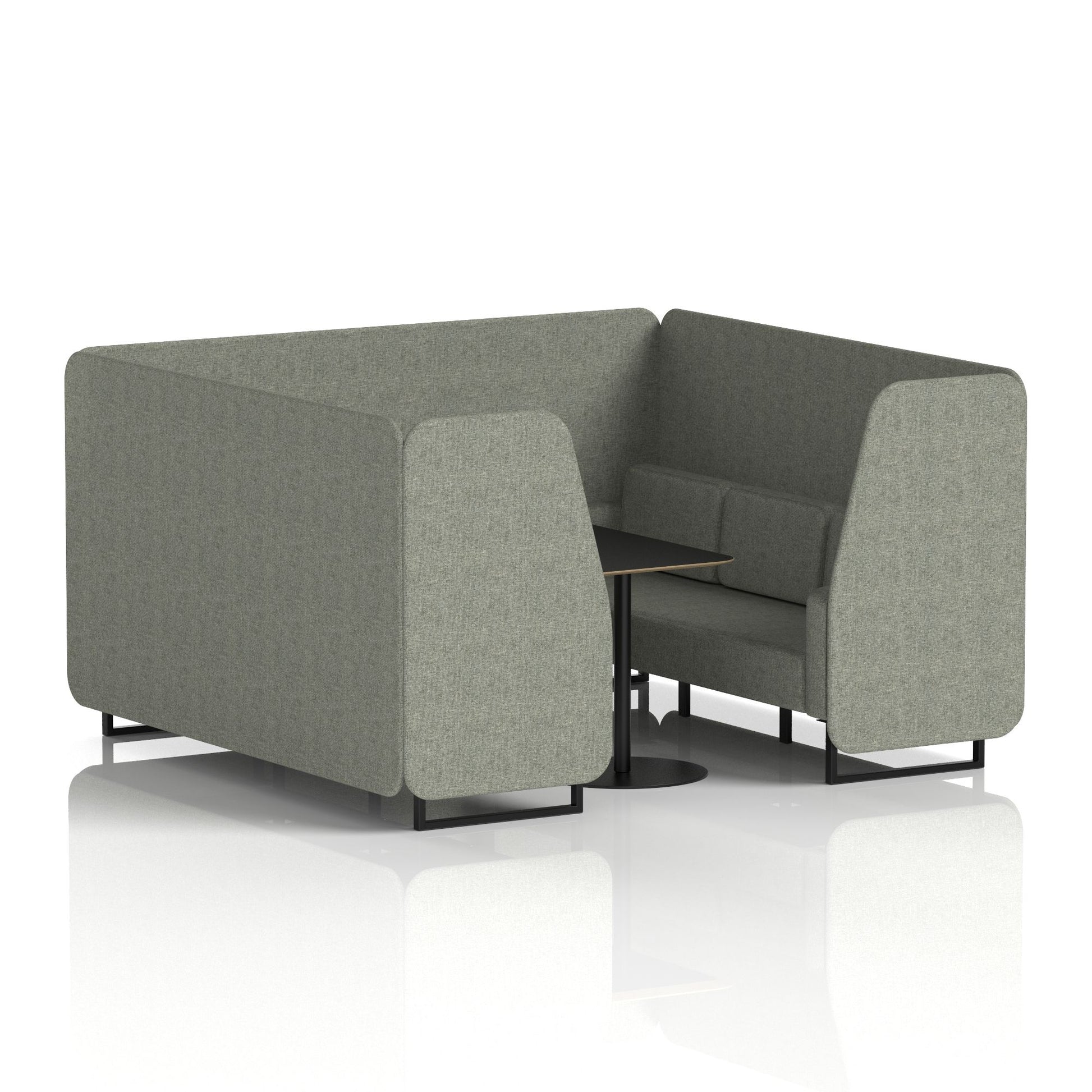 Brixworth Booth With Black Table In Single Tone