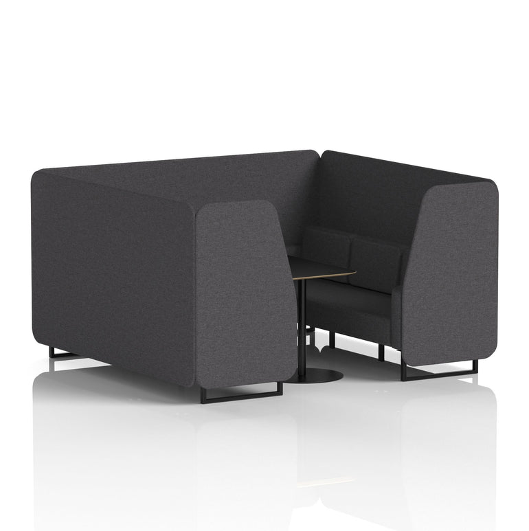 Brixworth Booth With Black Table In Single Tone