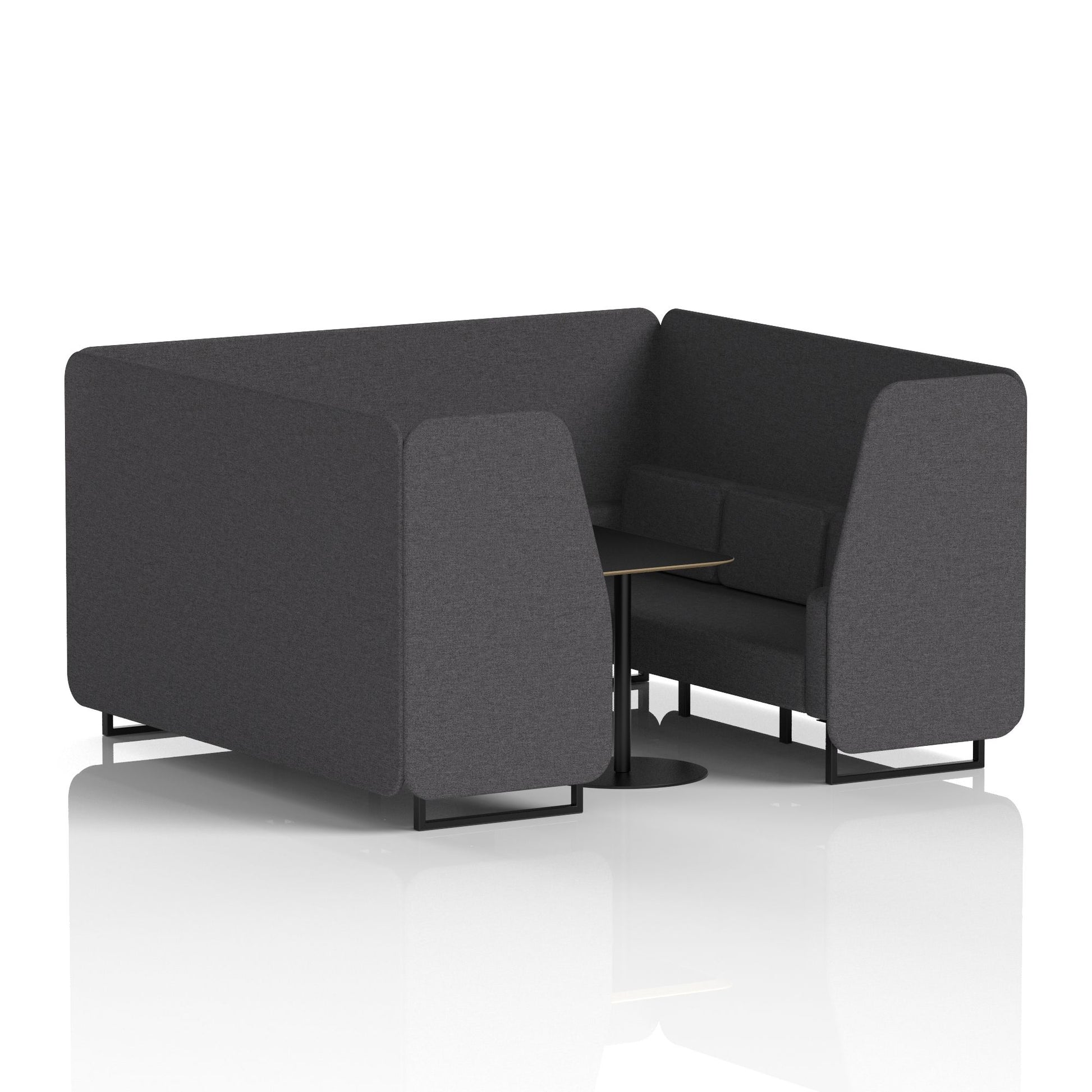 Brixworth Booth With Black Table In Single Tone