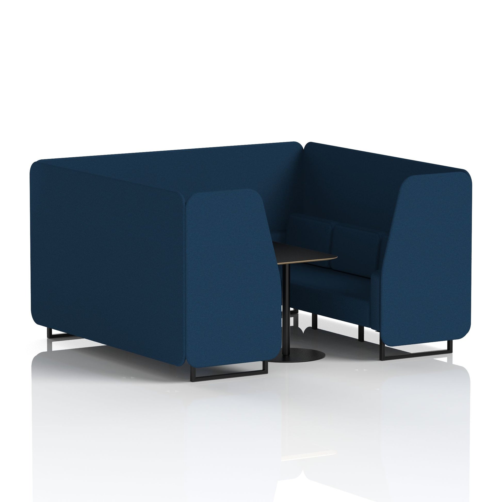Brixworth Booth With Black Table In Single Tone