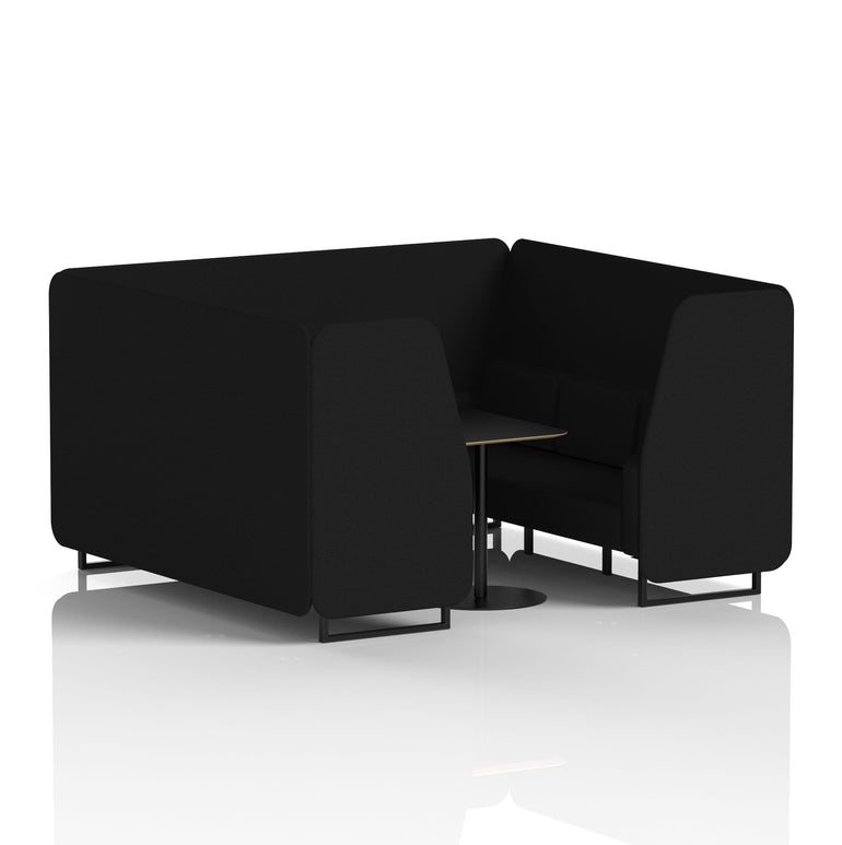 Brixworth Booth With Black Table In Single Tone