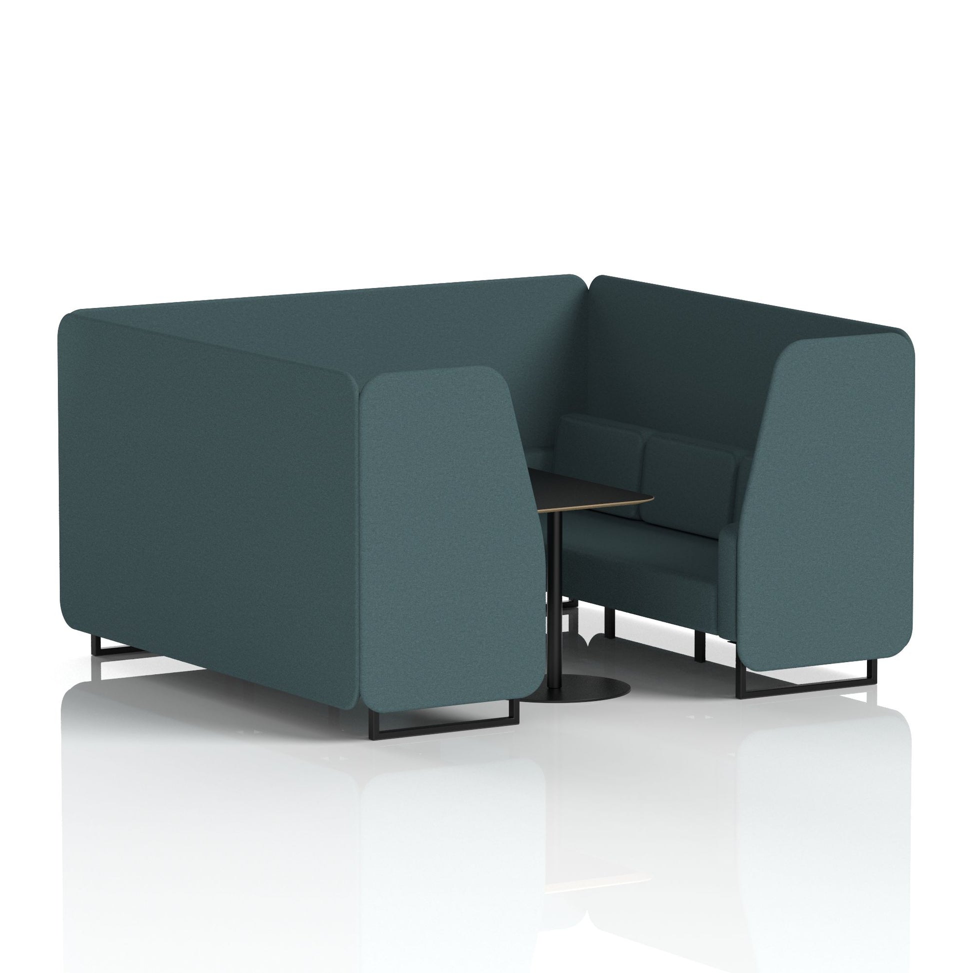 Brixworth Booth With Black Table In Single Tone