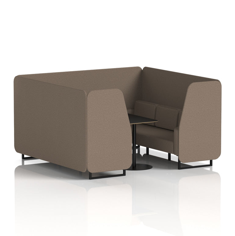 Brixworth Booth With Black Table In Single Tone