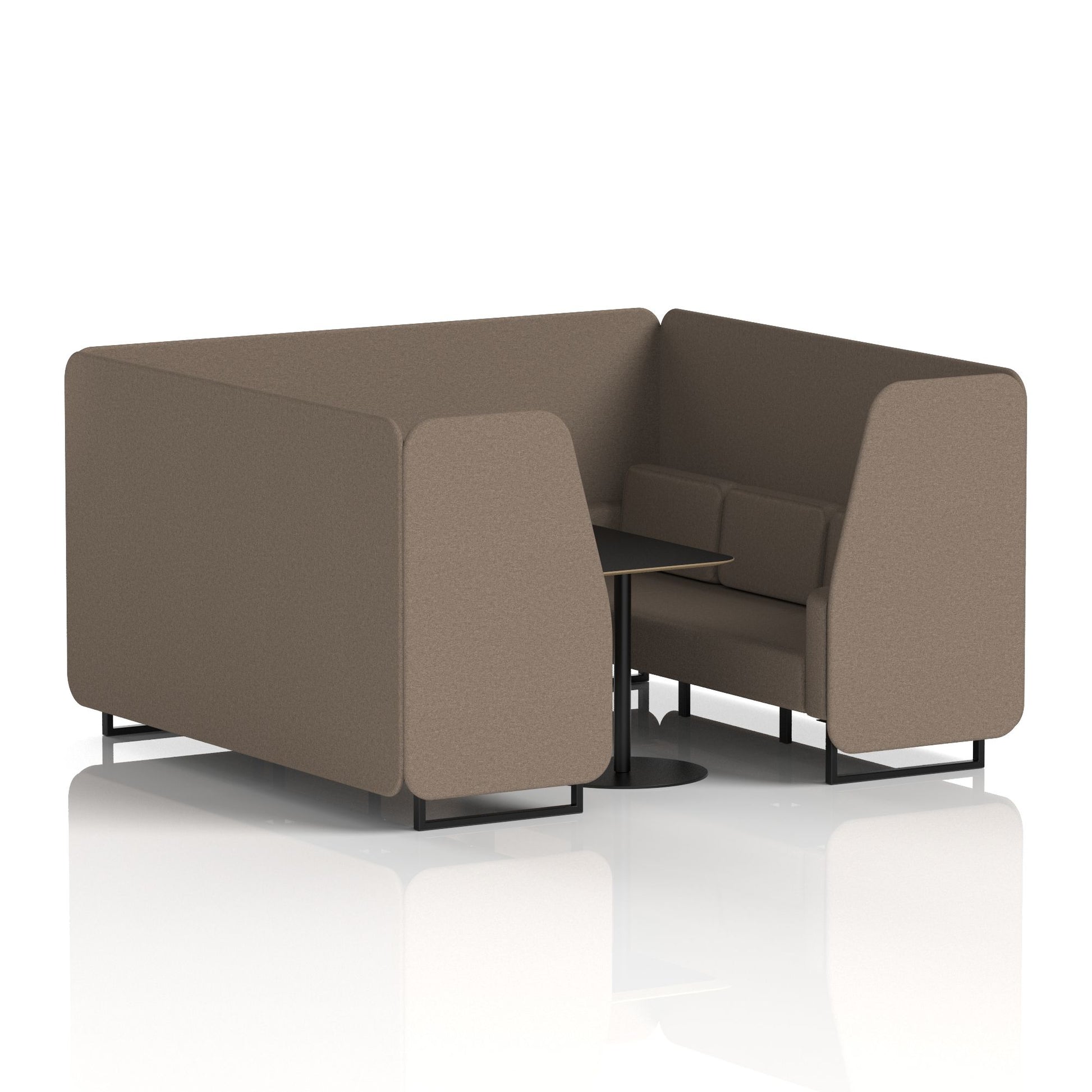 Brixworth Booth With Black Table In Single Tone