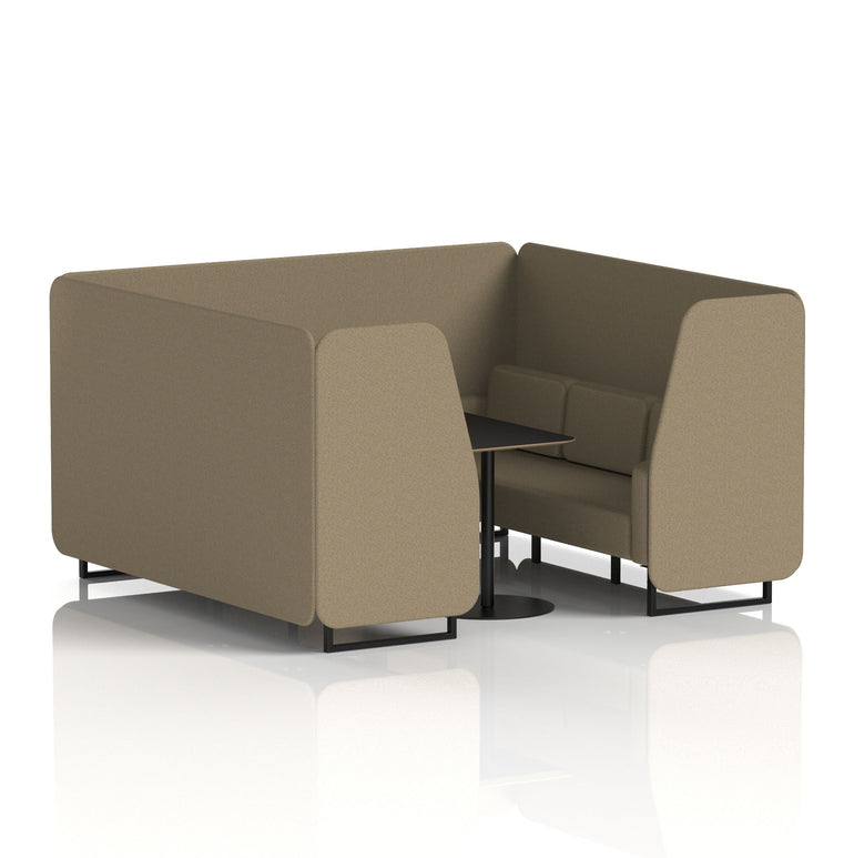 Brixworth Booth With Black Table In Single Tone