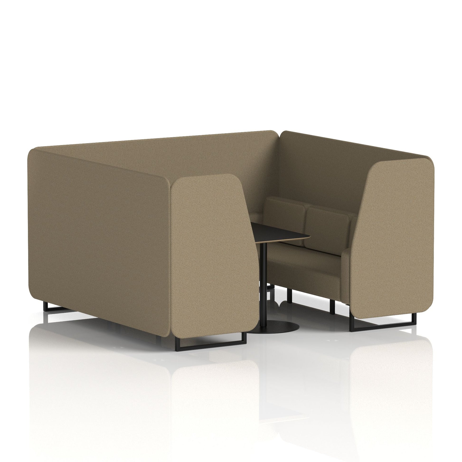 Brixworth Booth With Black Table In Single Tone