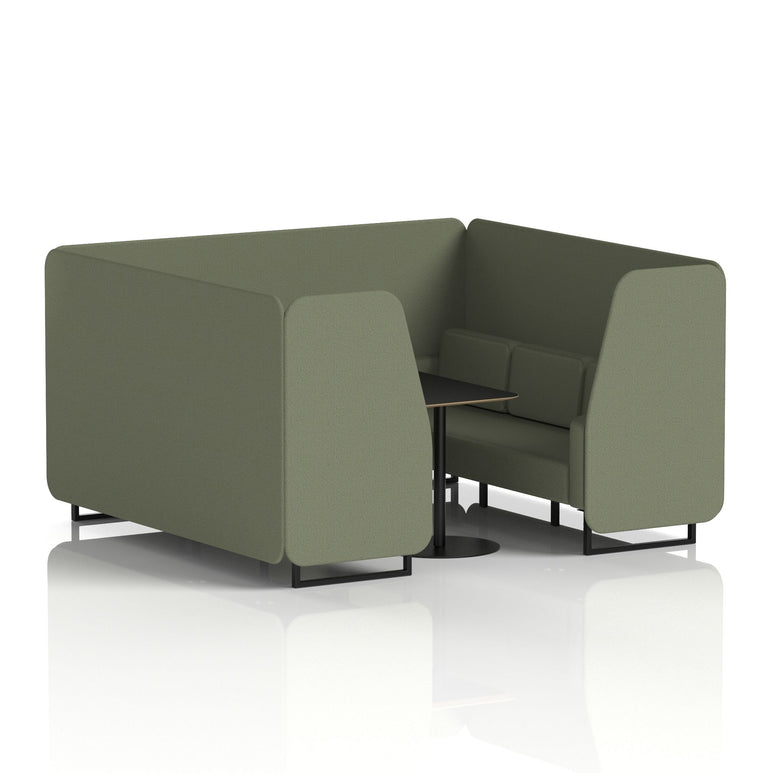 Brixworth Booth With Black Table In Single Tone