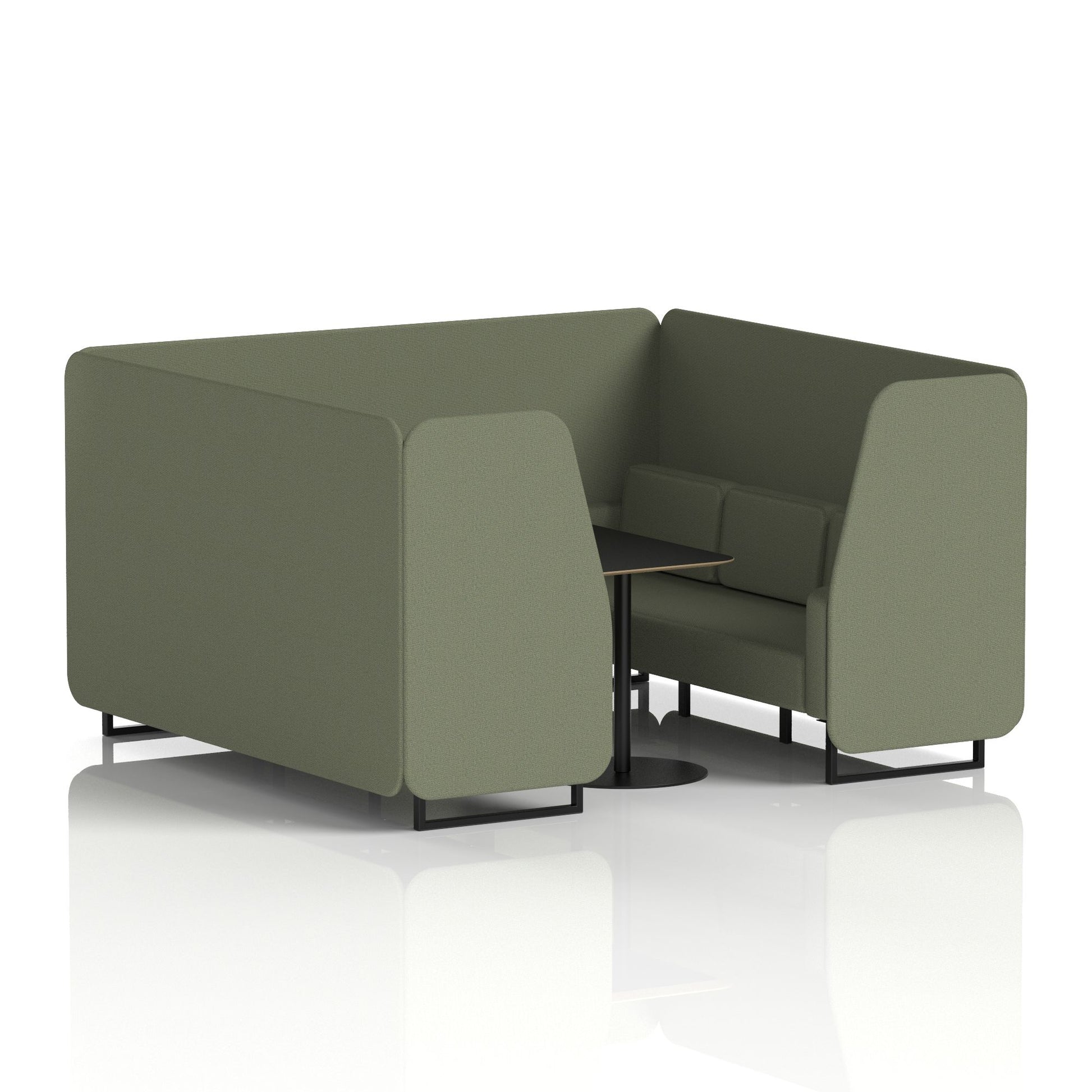 Brixworth Booth With Black Table In Single Tone