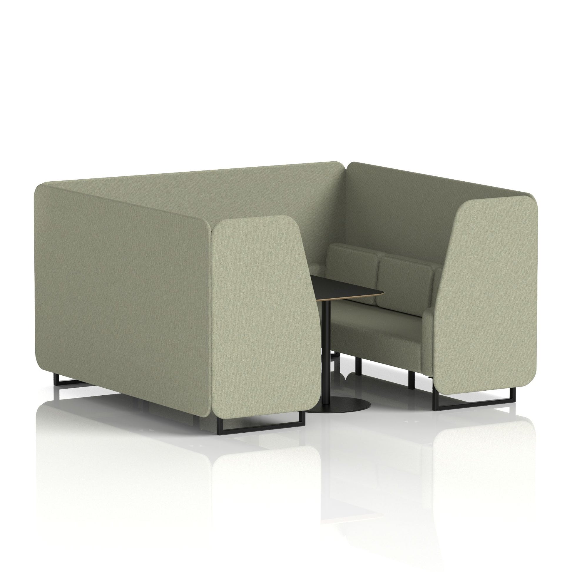 Brixworth Booth With Black Table In Single Tone
