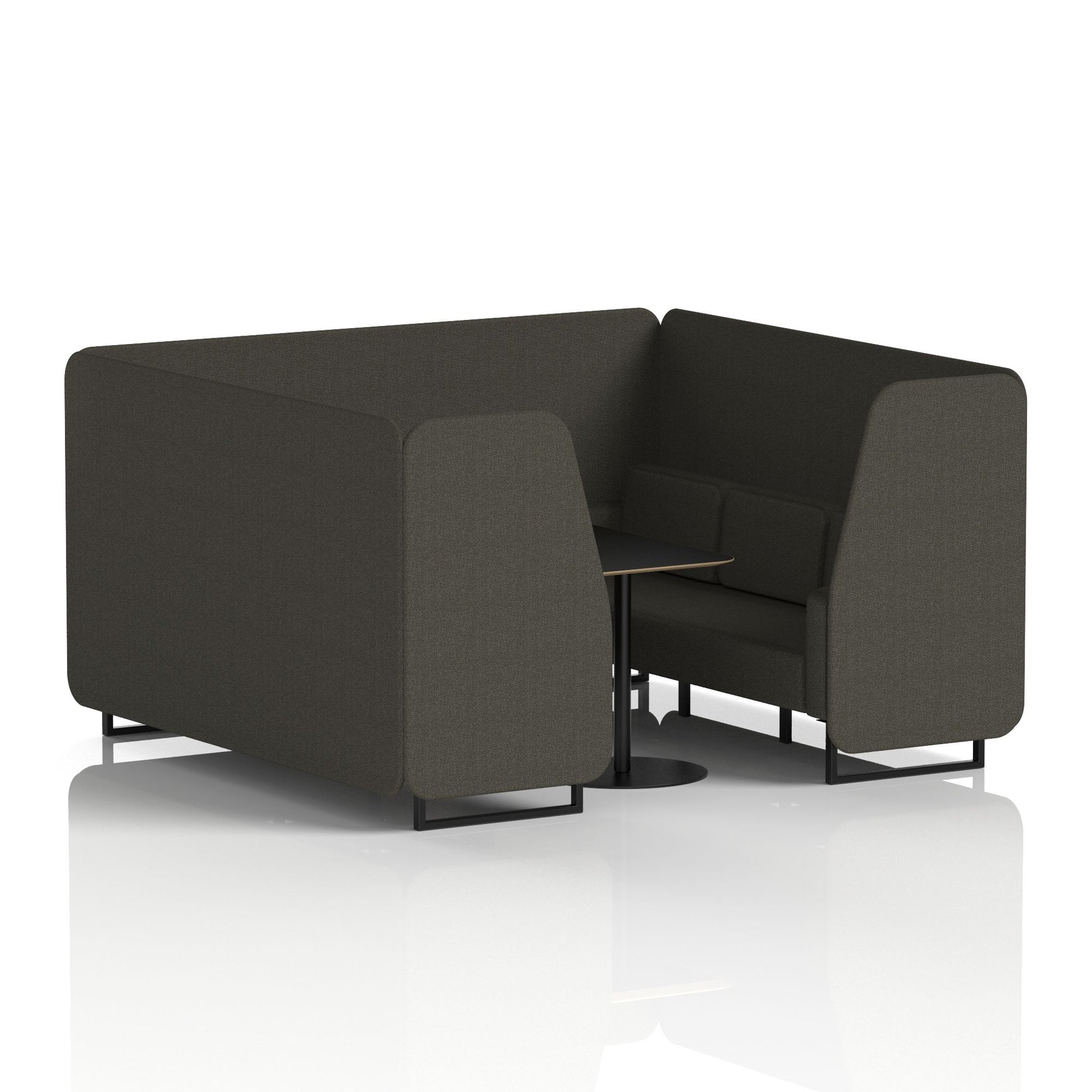 Brixworth Booth With Black Table In Single Tone