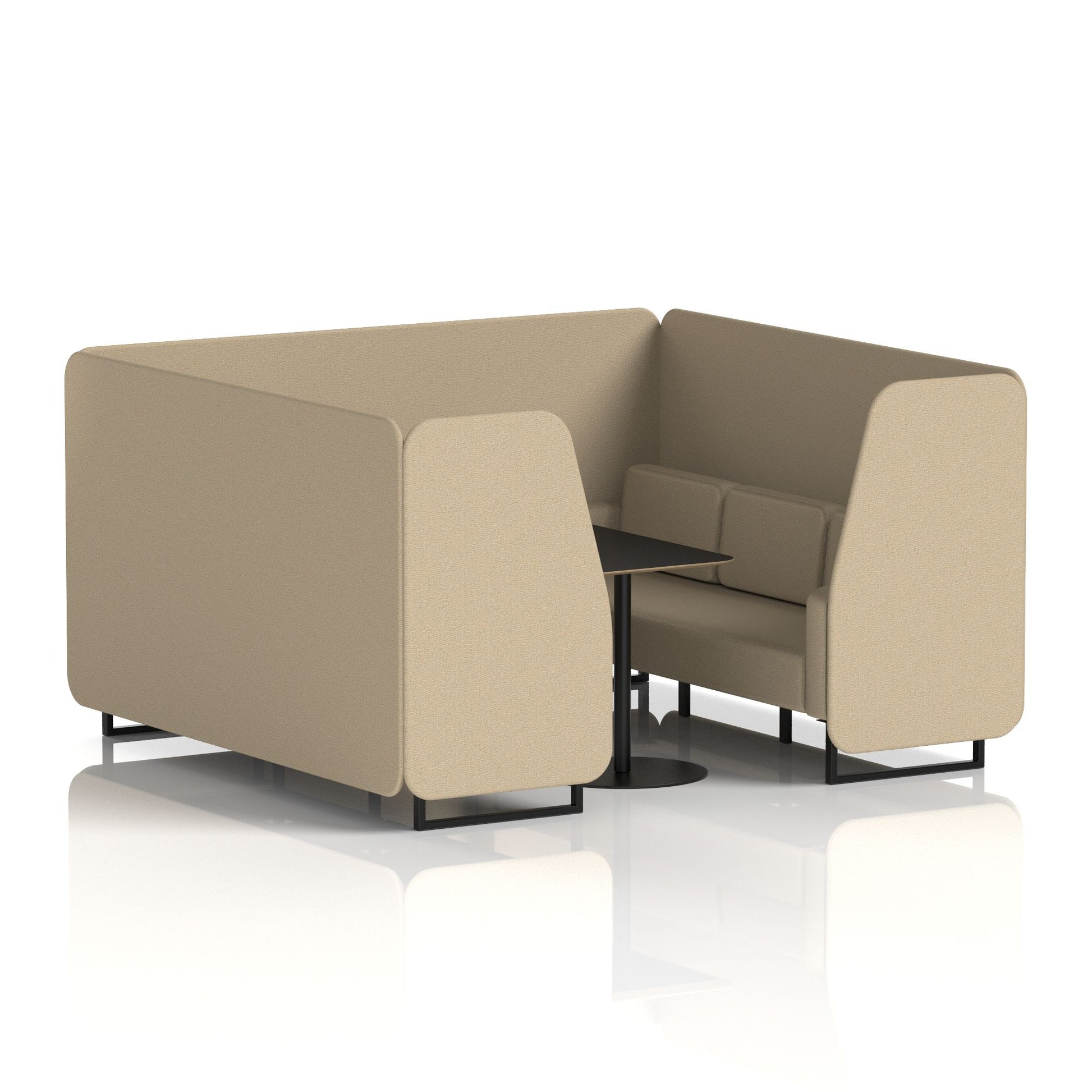 Brixworth Booth With Black Table In Single Tone