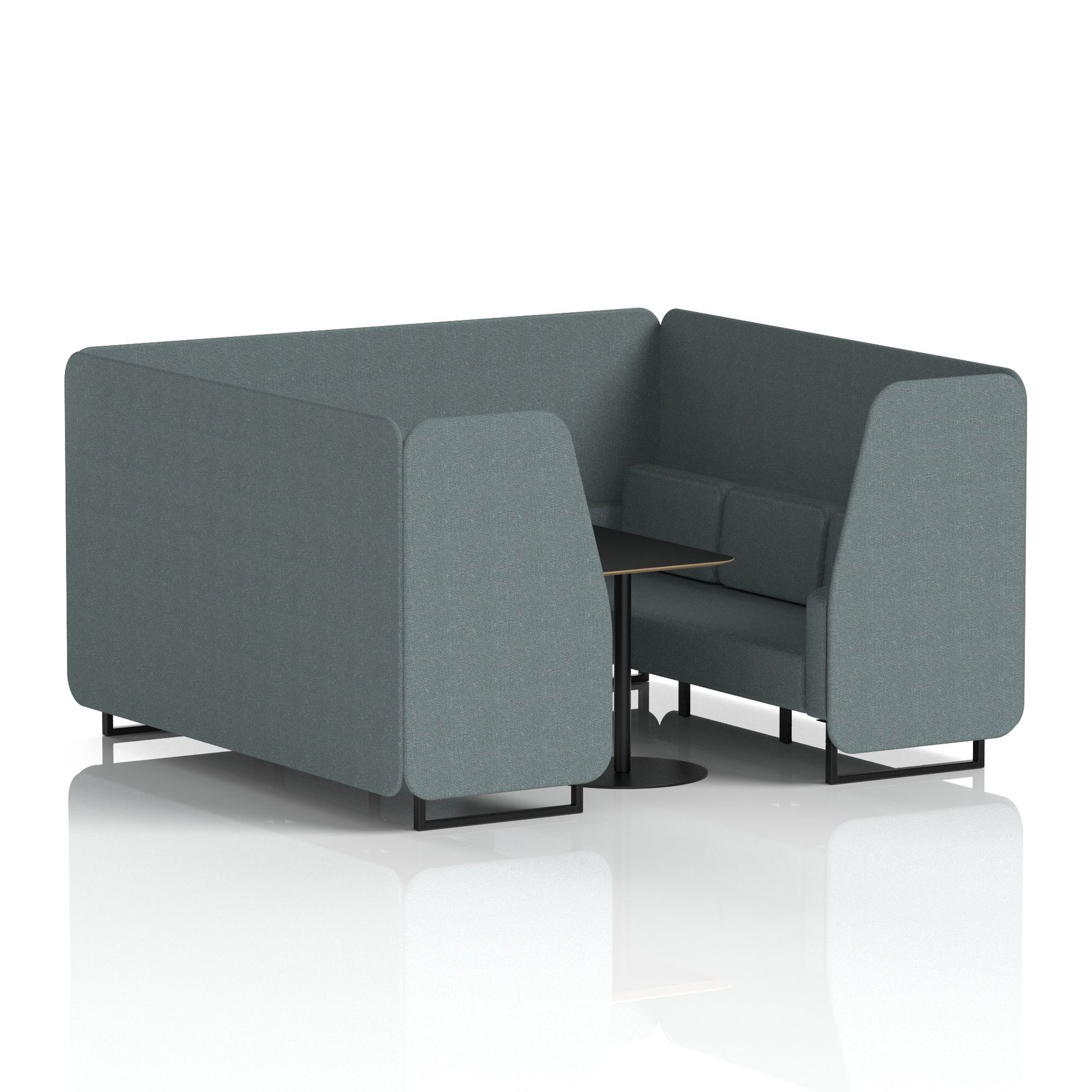 Brixworth Booth With Black Table In Single Tone