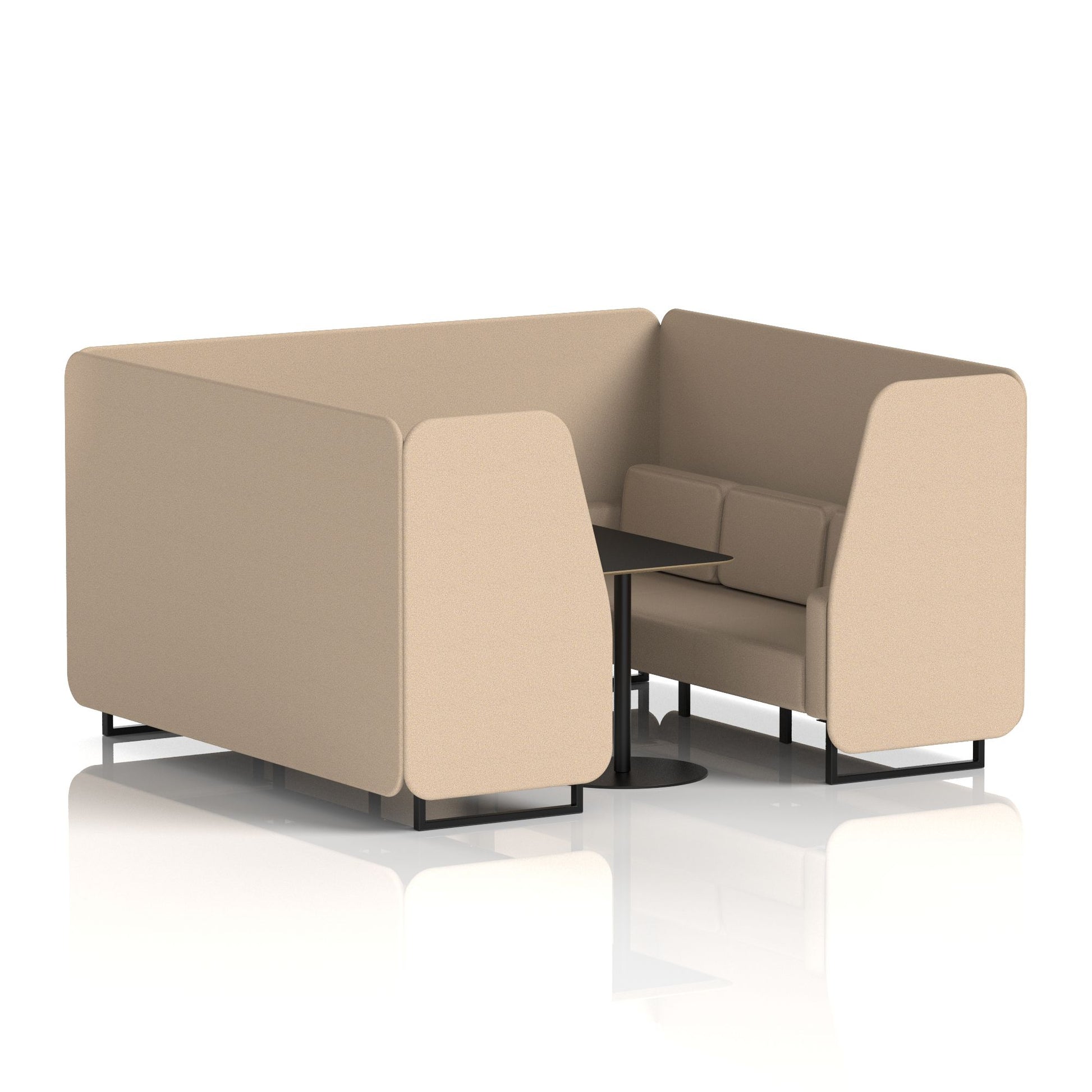 Brixworth Booth With Black Table In Single Tone