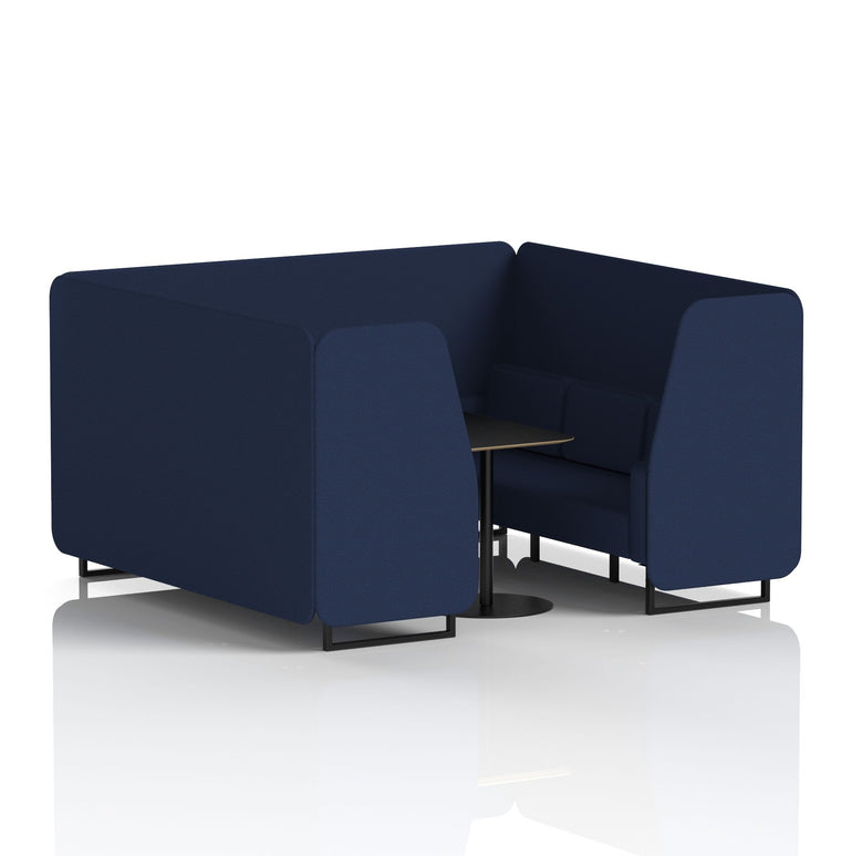 Brixworth Booth With Black Table In Single Tone