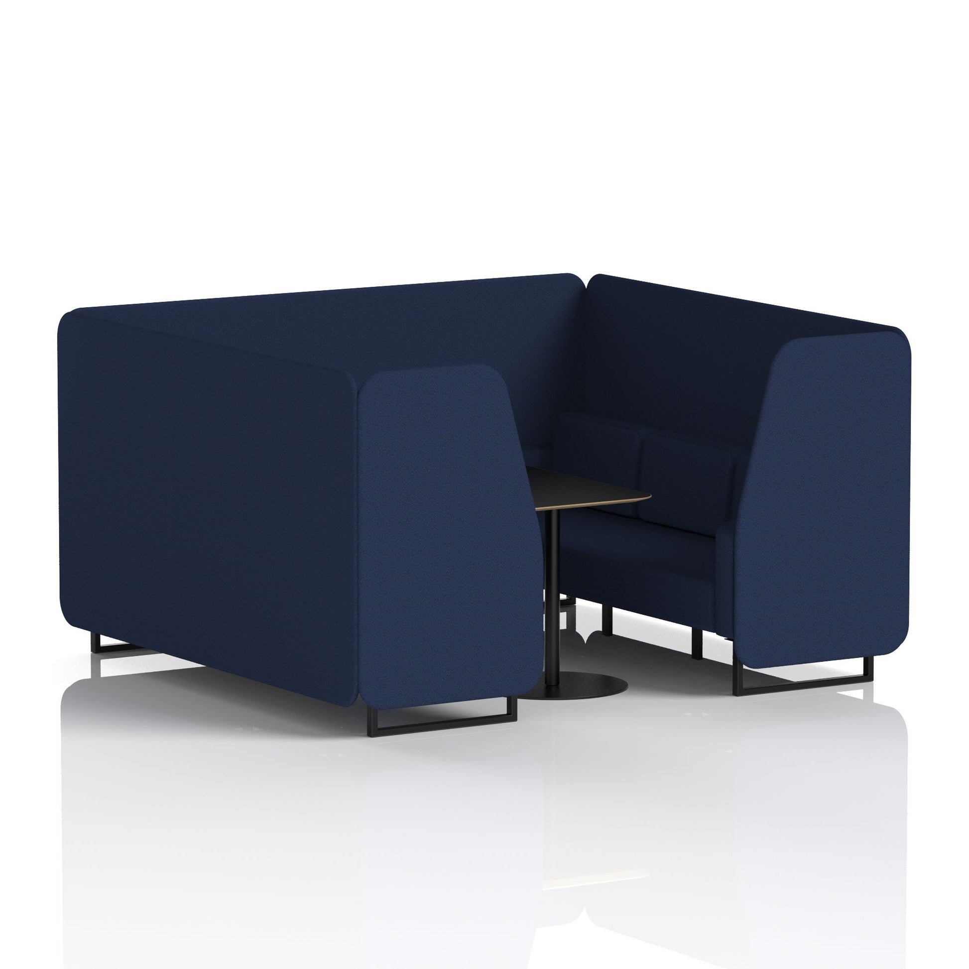 Brixworth Booth With Black Table In Single Tone
