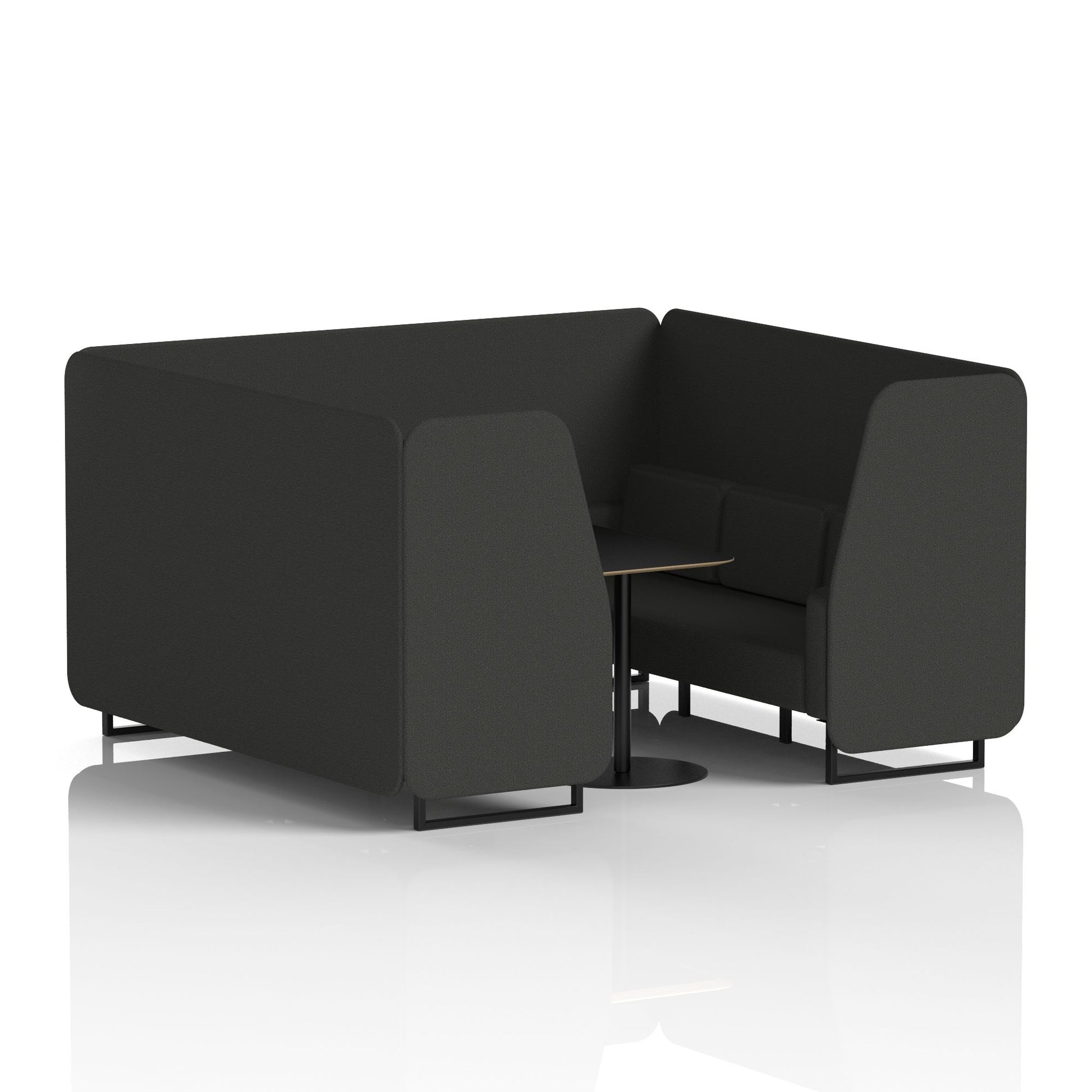 Brixworth Booth With Black Table In Single Tone