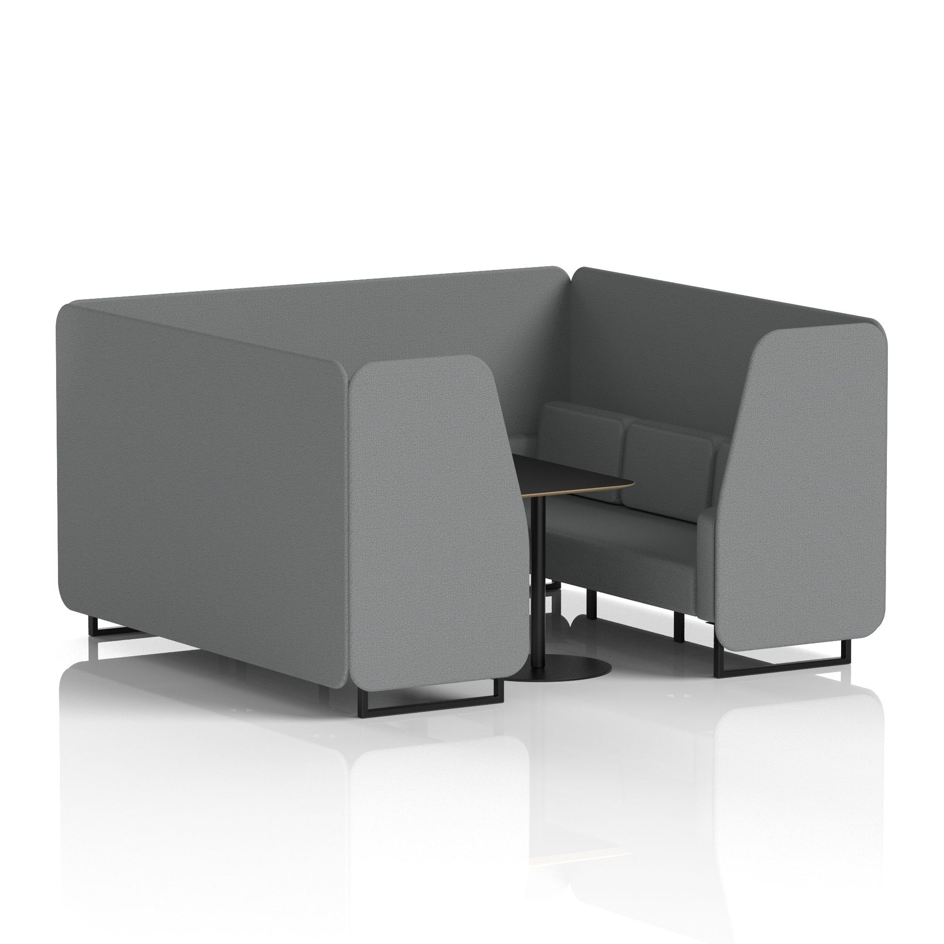 Brixworth Booth With Black Table In Single Tone