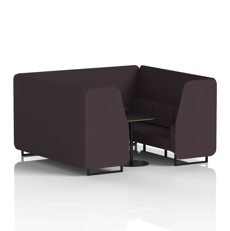 Brixworth Booth With Black Table In Single Tone