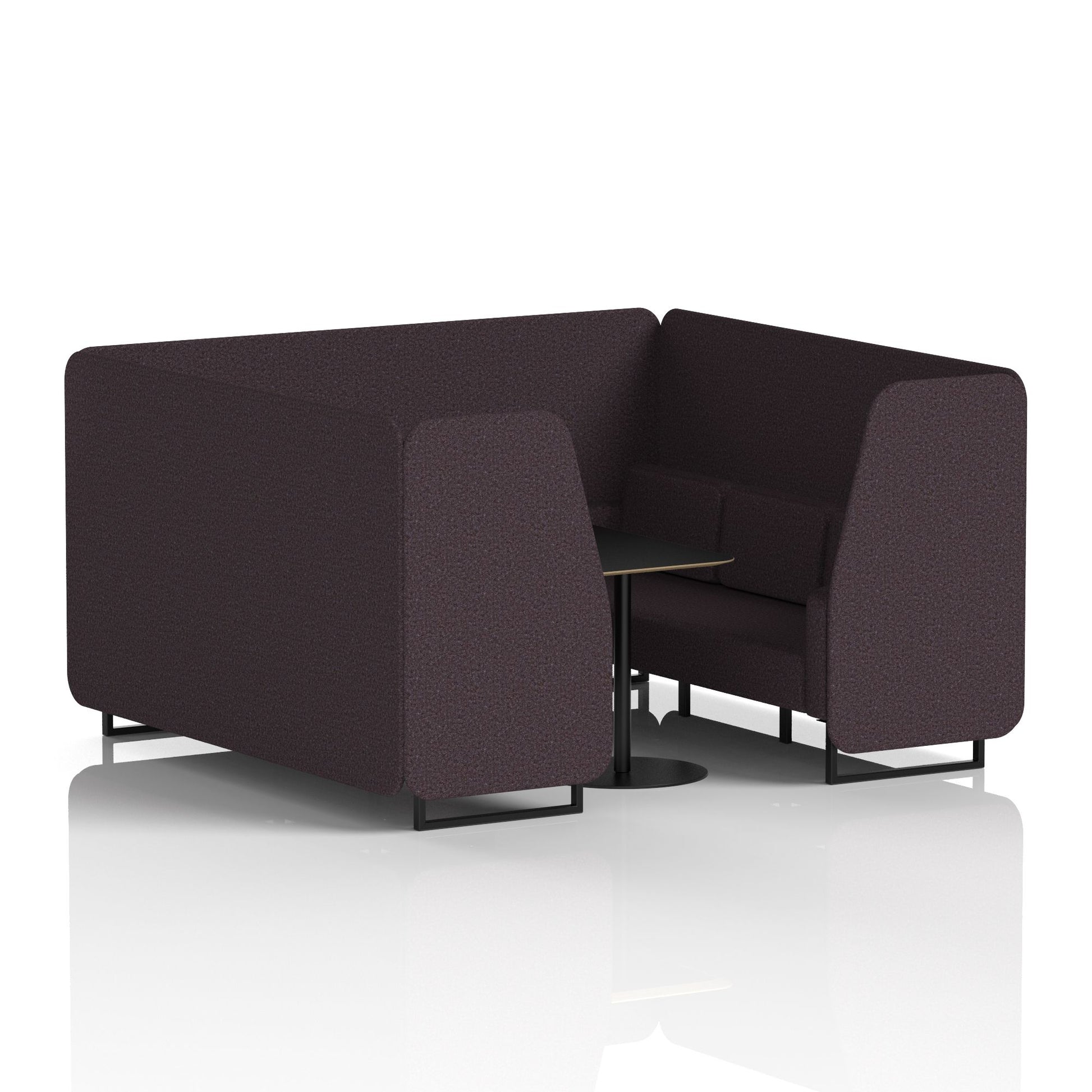 Brixworth Booth With Black Table In Single Tone