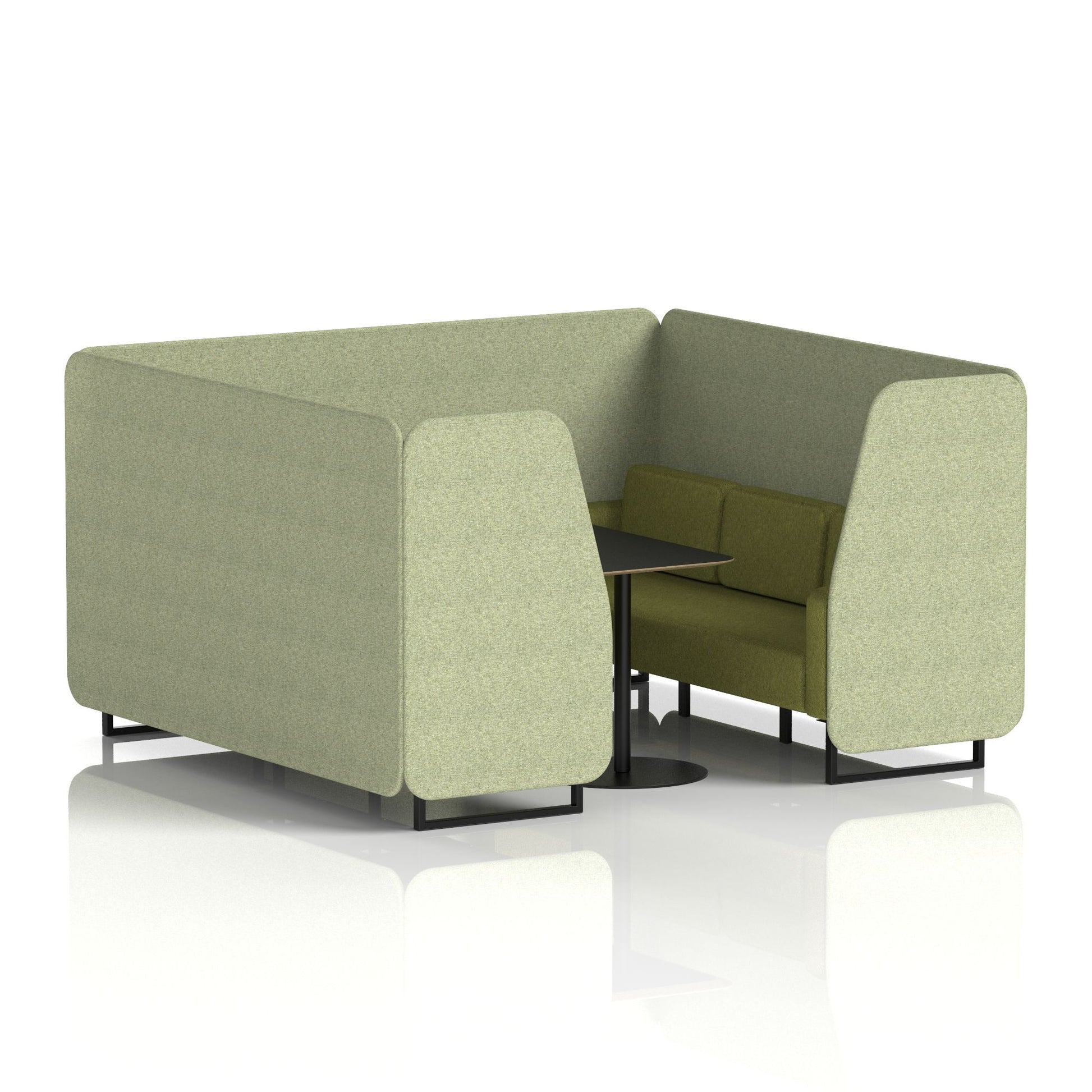 Brixworth Booth With Black Table In Two Tone