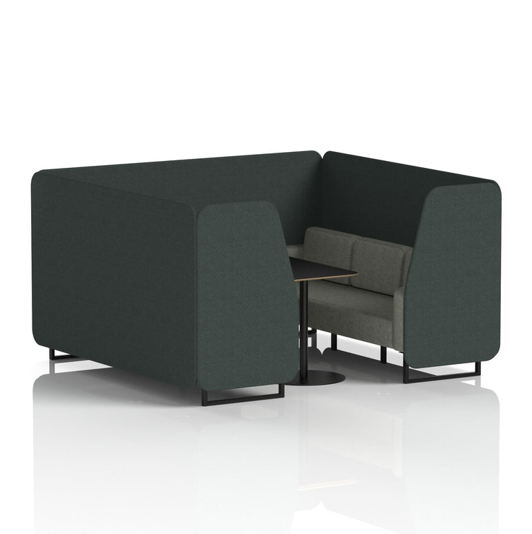 Brixworth Booth With Black Table In Two Tone