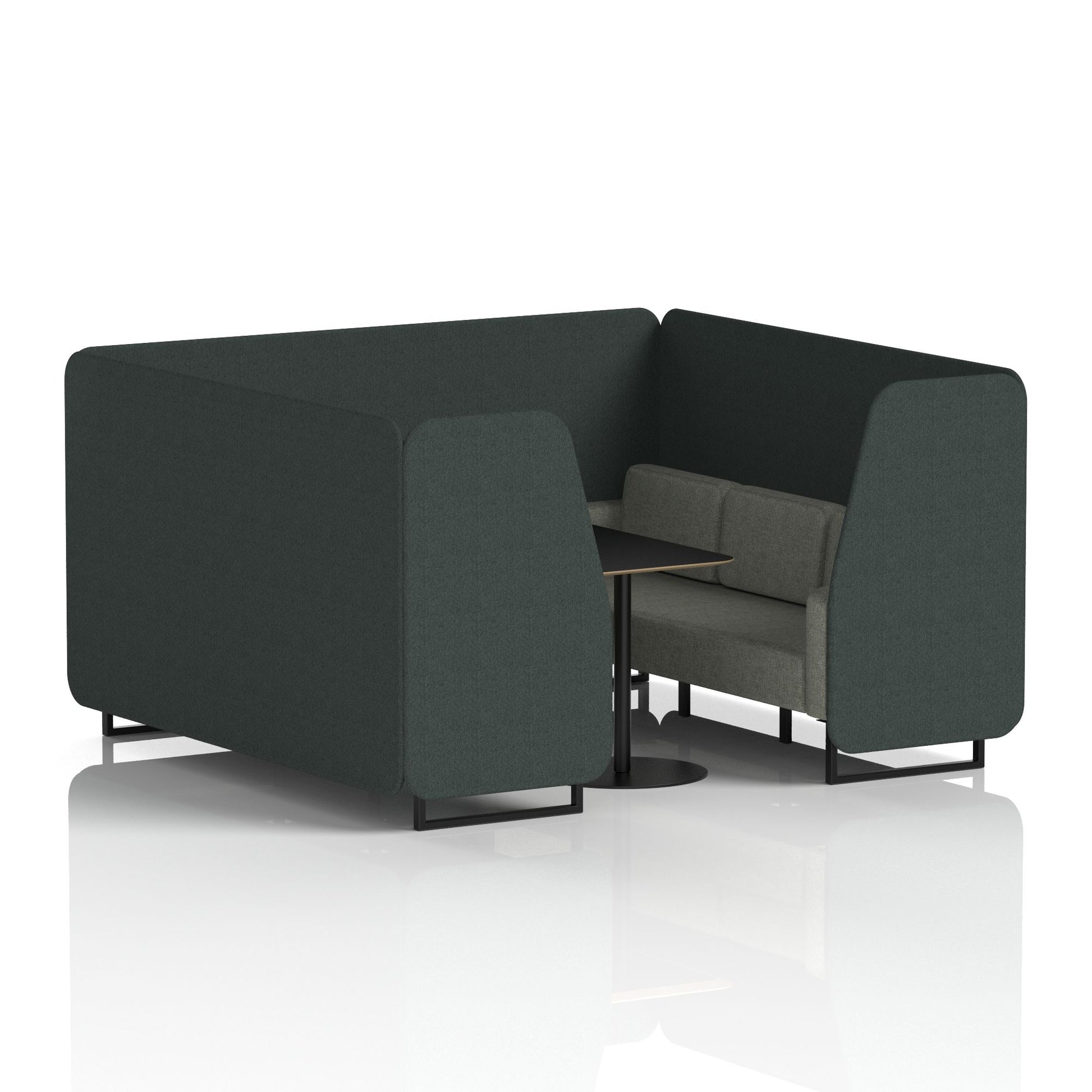 Brixworth Booth With Black Table In Two Tone