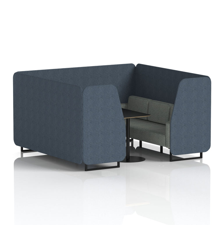 Brixworth Booth With Black Table In Two Tone