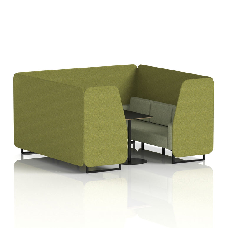 Brixworth Booth With Black Table In Two Tone