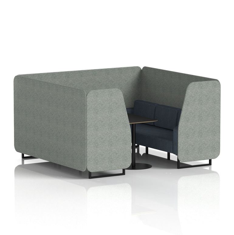 Brixworth Booth With Black Table In Two Tone