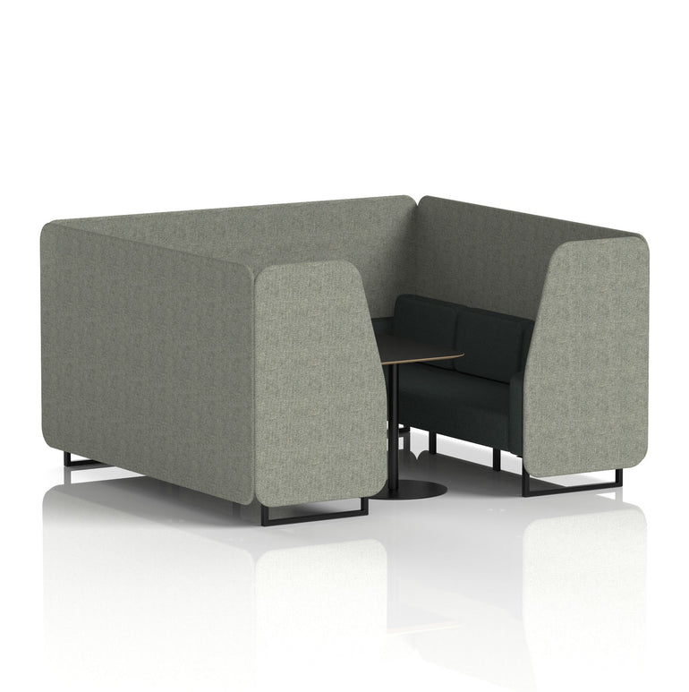 Brixworth Booth With Black Table In Two Tone