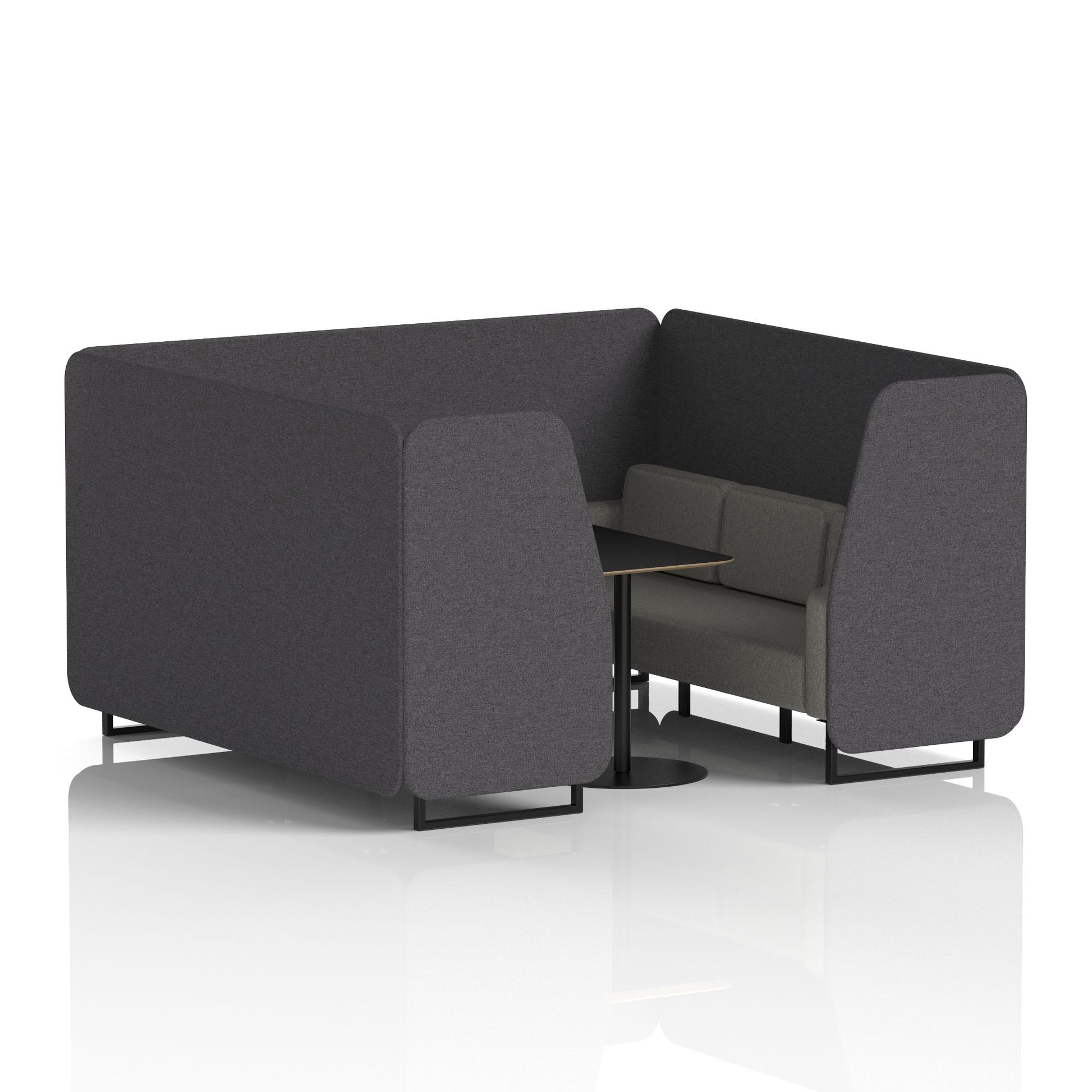 Brixworth Booth With Black Table In Two Tone