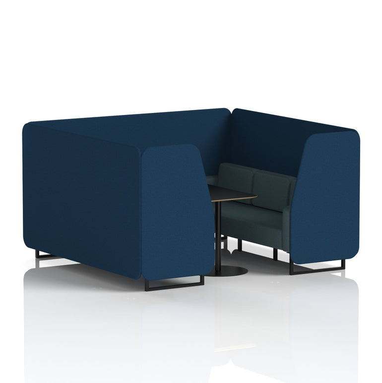 Brixworth Booth With Black Table In Two Tone