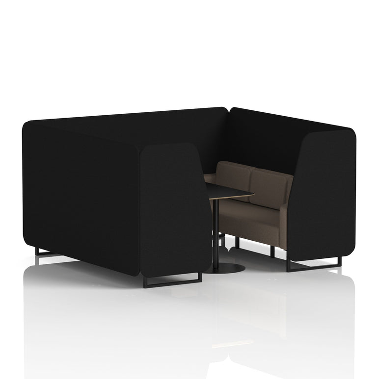 Brixworth Booth With Black Table In Two Tone