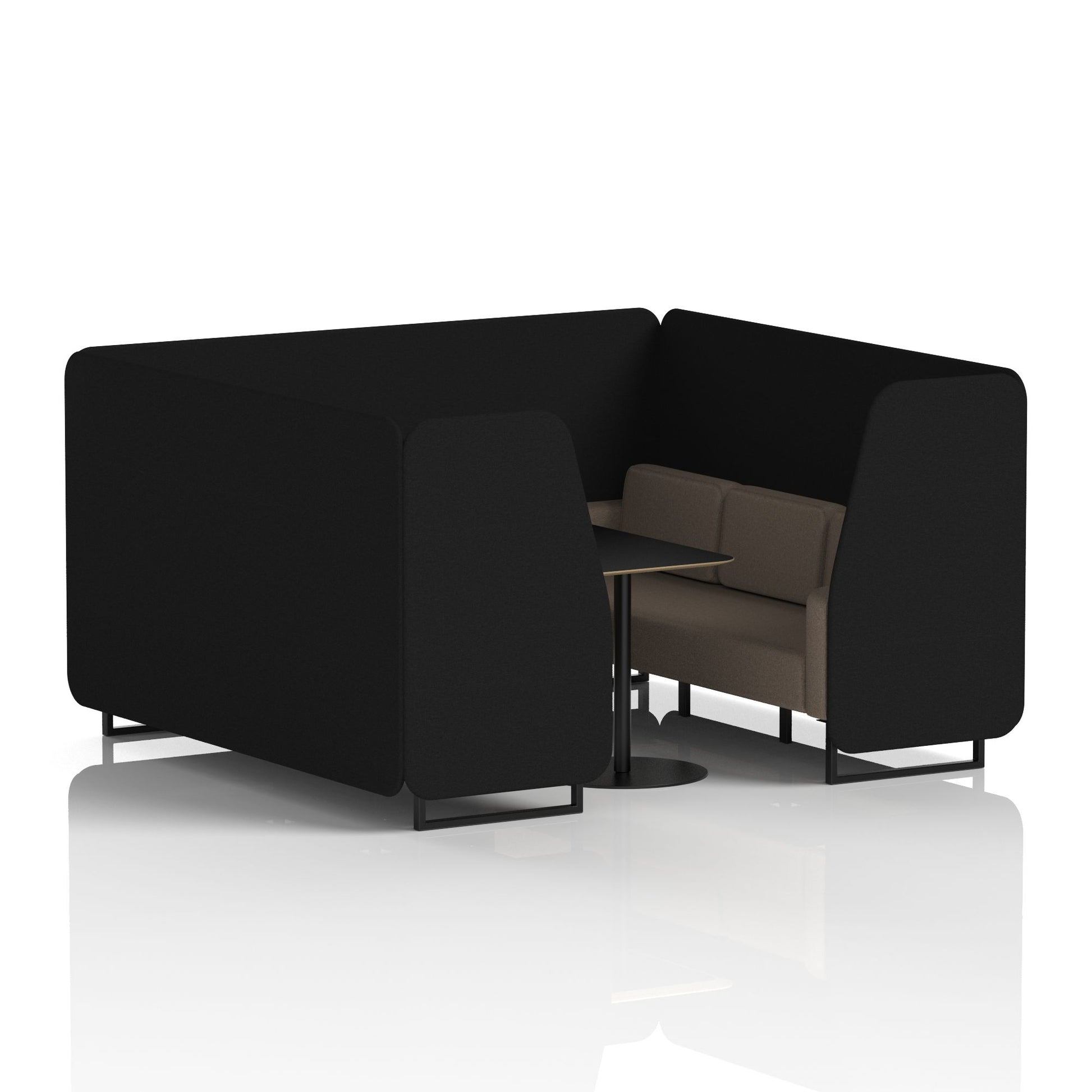 Brixworth Booth With Black Table In Two Tone