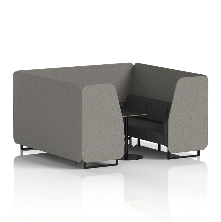Brixworth Booth With Black Table In Two Tone