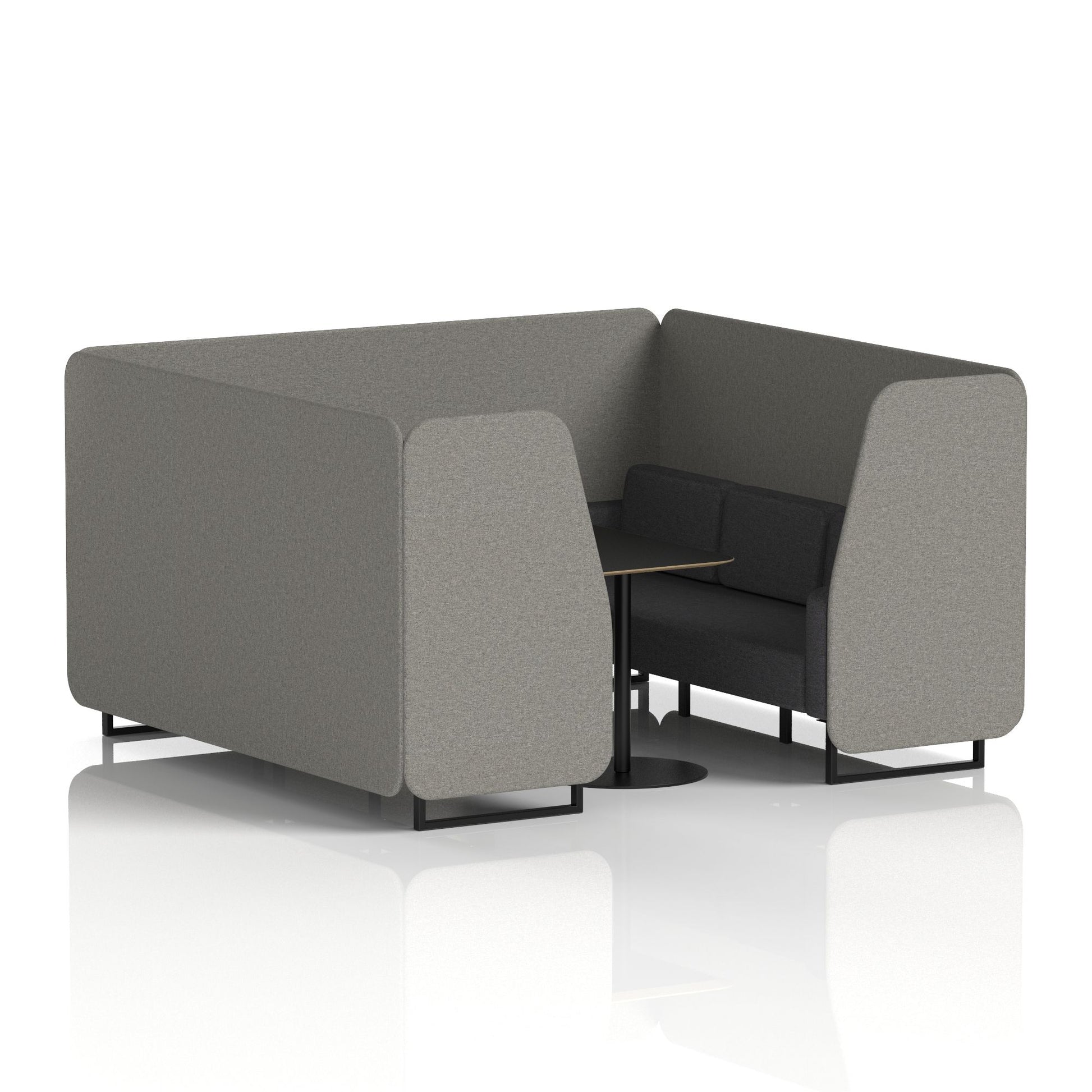 Brixworth Booth With Black Table In Two Tone