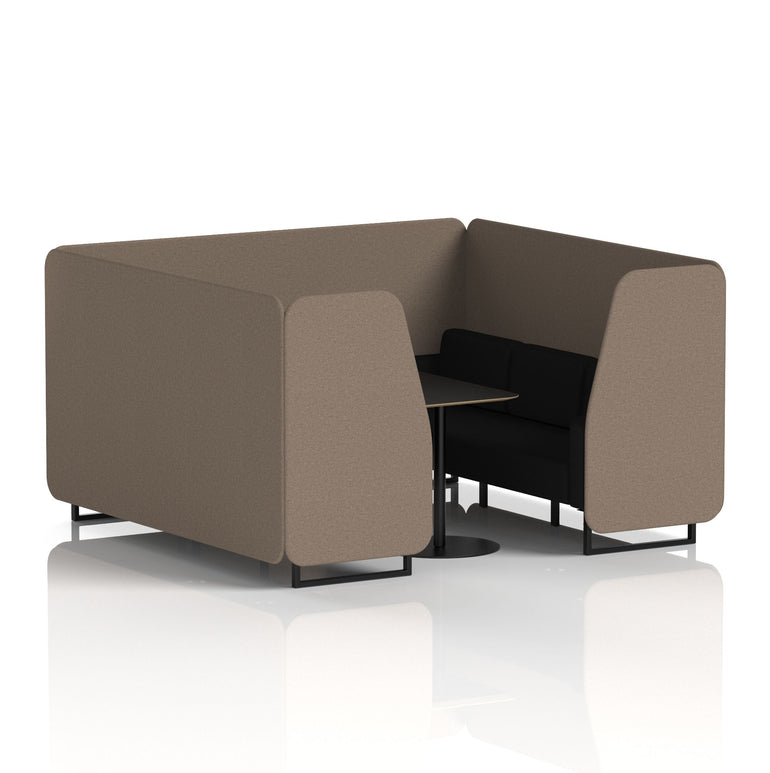 Brixworth Booth With Black Table In Two Tone