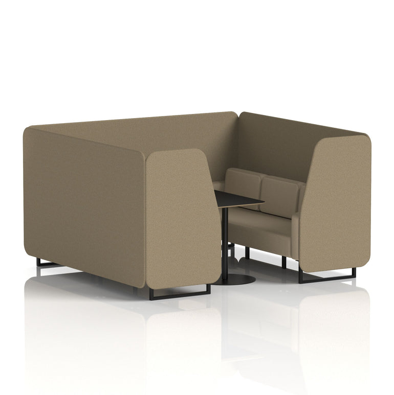 Brixworth Booth With Black Table In Two Tone