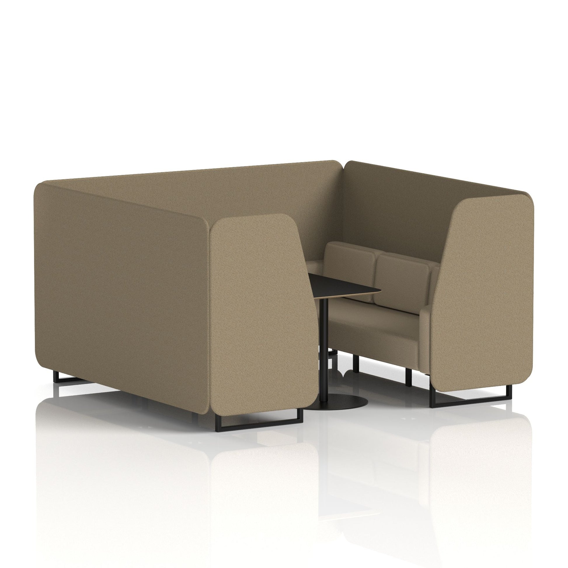 Brixworth Booth With Black Table In Two Tone