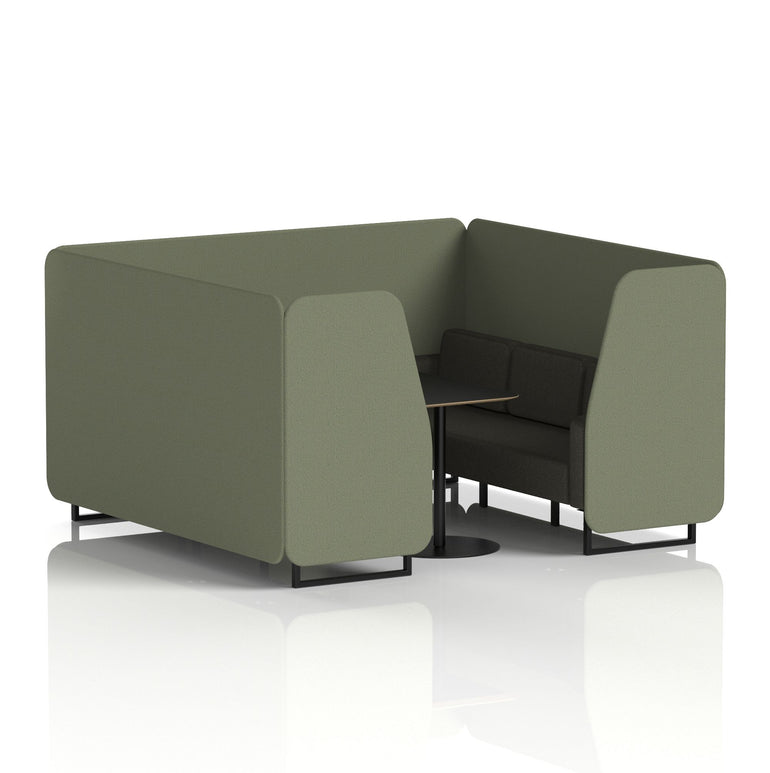 Brixworth Booth With Black Table In Two Tone