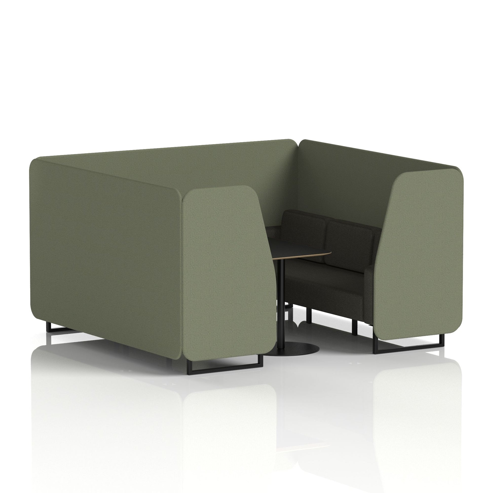 Brixworth Booth With Black Table In Two Tone