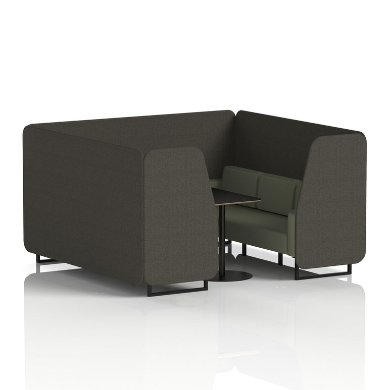 Brixworth Booth With Black Table In Two Tone